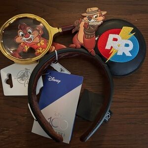 Disney Rescue Rangers Chip n Dale Headband Ears - Brown & Black